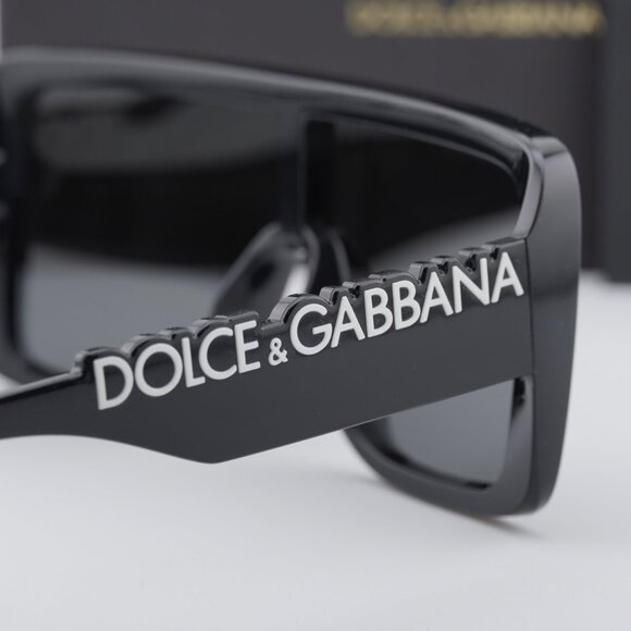 Dolce & Gabbana DG6204 501/87 Shield Sunglasses - Black/Grey main image 5
